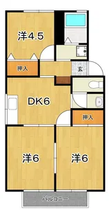 サニーフラット(中里)【2階】の間取り
