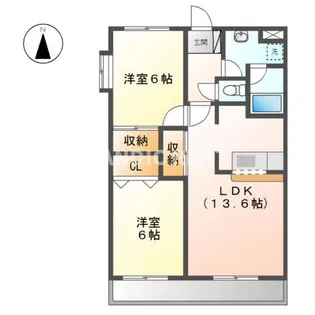 エルハイム春日【2階】の間取り