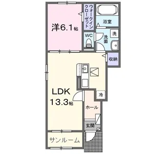 レガーロ野村【1階】の間取り