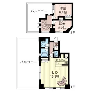 エスティメゾン北新宿【9階】の間取り
