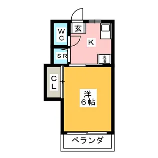 ラポール中原【2階】の間取り
