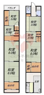 大阪府大阪市生野区舎利寺3【一戸建】の間取り