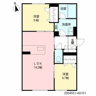 シャーメゾン VIOLETTA【1階】の間取り