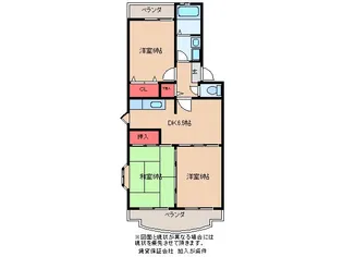 グランディールよしはら【4階】の間取り