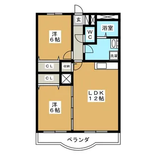 クリスタルハイム【1階】の間取り
