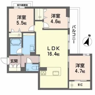 シャーメゾン菊陽【2階】の間取り