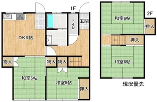 島根県松江市東津田町【一戸建】の間取り