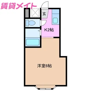 レジデンス岡本【1階】の間取り