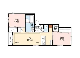 ラ・クール大泉学園A【3階】の間取り