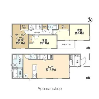 千葉県流山市向小金3【一戸建】の間取り