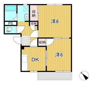 カーサ大みかA【1階】の間取り