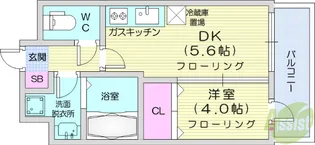 エルスタンザ子平町【4階】の間取り
