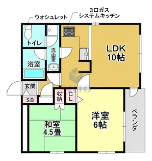 コート桜塚【3階】の間取り