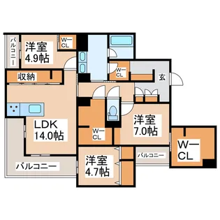 Elena大江【3階】の間取り