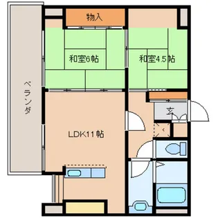 ライジングサンのむら290【3階】の間取り