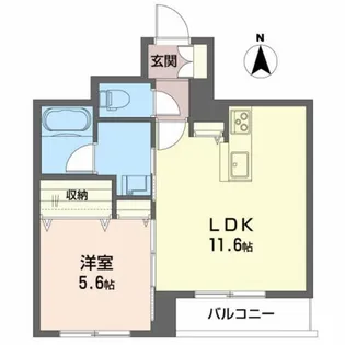 福島県郡山市赤木町【マンション】の間取り