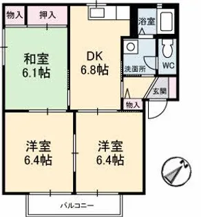 エスパシオ青山【2階】の間取り