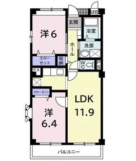 シャトル・国立【1階】の間取り