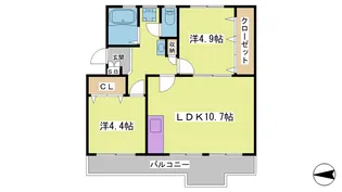 ロイヤルマンション1号棟【4階】の間取り