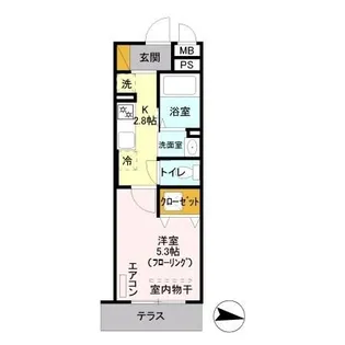 埼玉県蕨市塚越5【アパート】の間取り