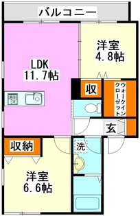 ラ・コリーヌ舞ノ浦B棟【1階】の間取り