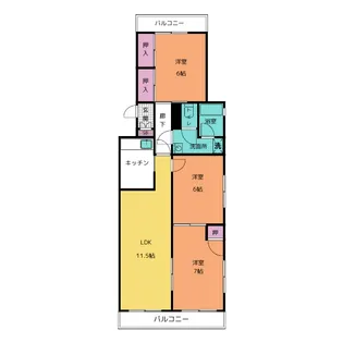 アイエムハイツ東中山【2階】の間取り