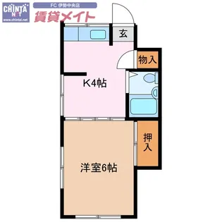 小田川ハイツ【1階】の間取り