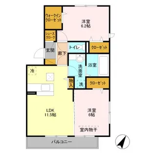 カーサ・ドマーニ C【3階】の間取り