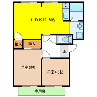 岐阜県岐阜市八坂町【アパート】の間取り