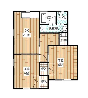 クレールハイツA【1階】の間取り