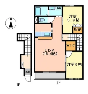 フォレストI【2階】の間取り