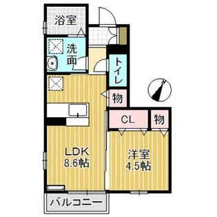 D-room芹川【1階】の間取り