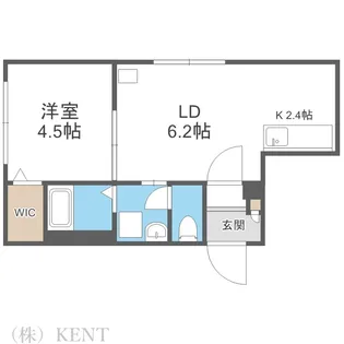 ペシェ北大西【4階】の間取り