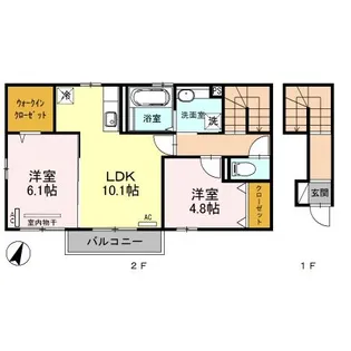 ルミエールテラス大村【2階】の間取り