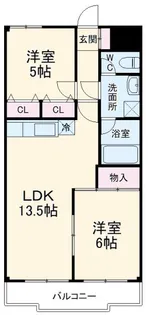 グリーンヴァレー松澤【5階】の間取り