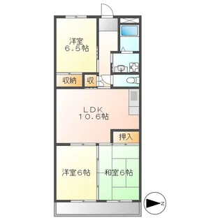本宮ハイツ山田【4階】の間取り