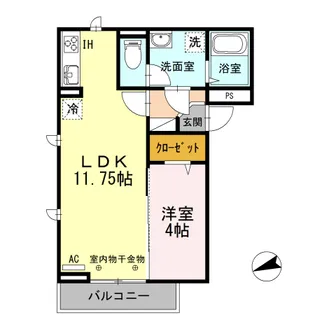 東京都小金井市本町2【アパート】の間取り