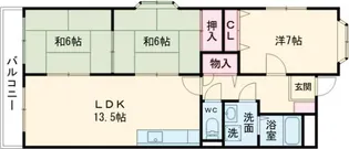 クレセント荒牧【2階】の間取り