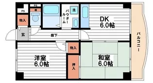 ポールドジ森ノ宮【8階】の間取り