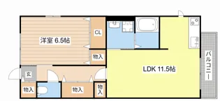 滋賀県東近江市神郷町【アパート】の間取り