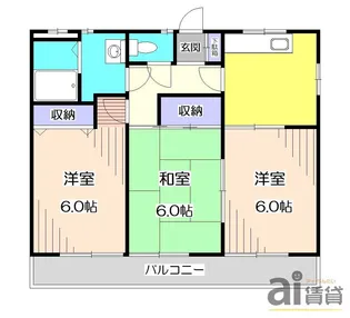埼玉県狭山市笹井3【アパート】の間取り