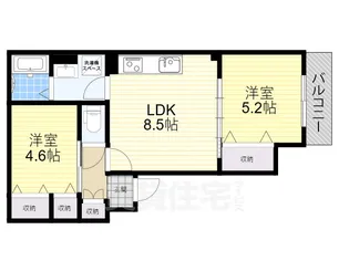 クリエオーレ上島町【3階】の間取り