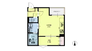 R-SMARTスカイヒル長町【2階】の間取り