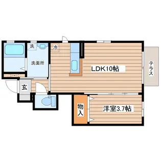 宮城県仙台市青葉区中山3【アパート】の間取り
