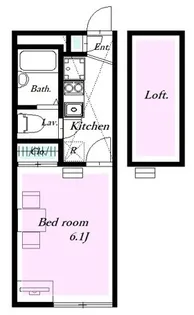 神奈川県横浜市鶴見区市場上町【アパート】の間取り