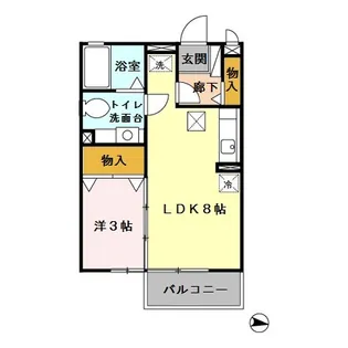 リビングタウン石川町A【1階】の間取り