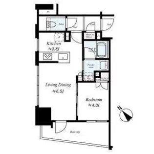 レーベン福岡天神 ONE TOWER【4階】の間取り