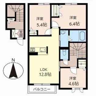シャーメゾン園部【2階】の間取り