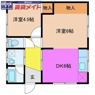 落合アパート【1階】の間取り