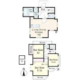 東京都杉並区下高井戸3【一戸建】の間取り